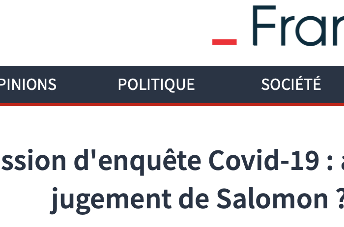 Dans France-Soir : Comprendre le rapport du Sénat sur la gestion de l’épidémie Covid-19